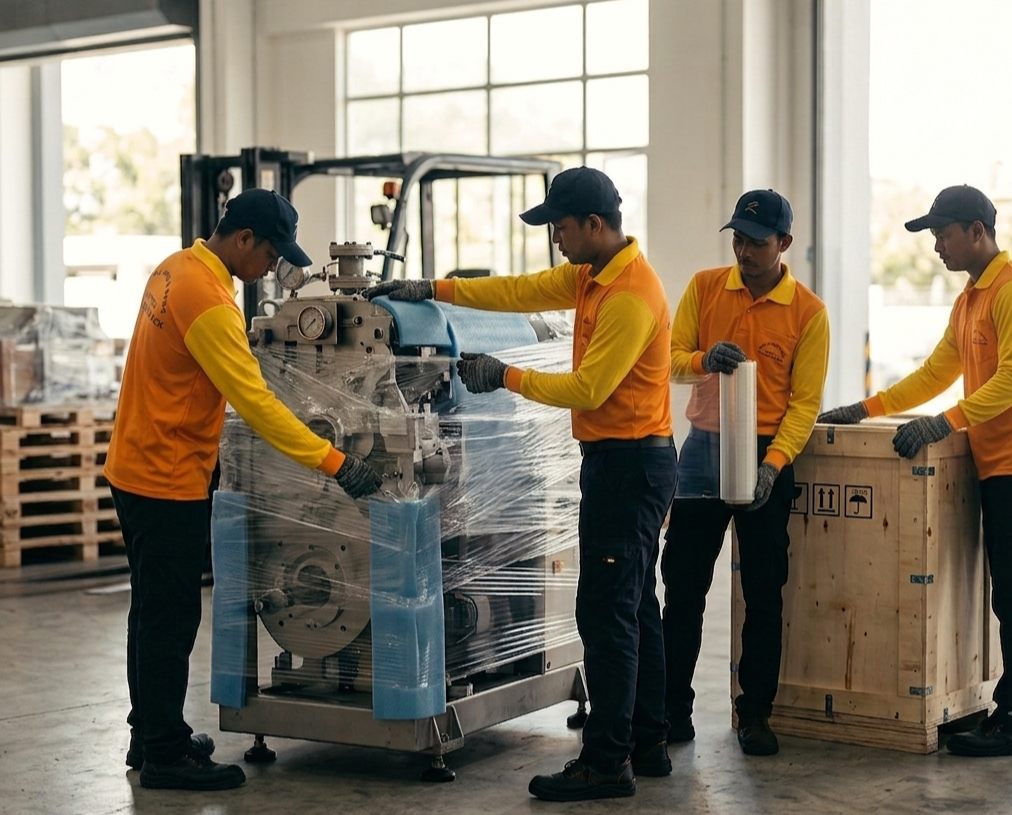 The M&C Movers & Pack crew handling a job with professional care in Penang